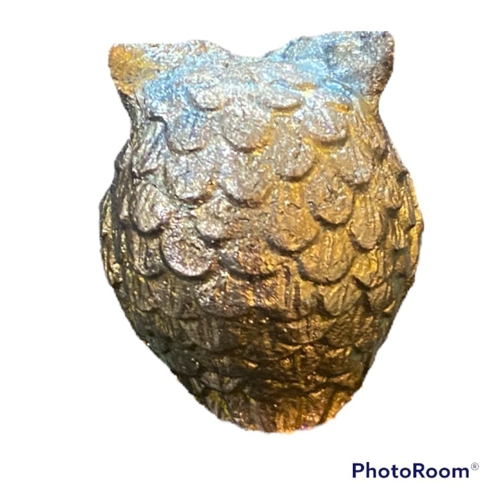 Bismuth Crystal Owl figurine - Picture 3 of 3
